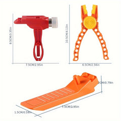 KIDNOAM 3pcs Orange Pliers Disassembly Set Building Blocks Assembly Parts Tool