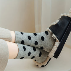 Men's Polka Dot Crew Socks Breathable Comfy Unisex Outdoor All Seasons