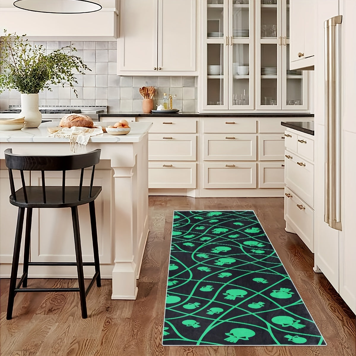 2'X10' Extra Long Skull Runner Rugs Laundry Room Rug Oriental Hallway Rug Runner