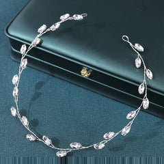 Bridal Wedding Crystals Long Hair Vine Headpiece