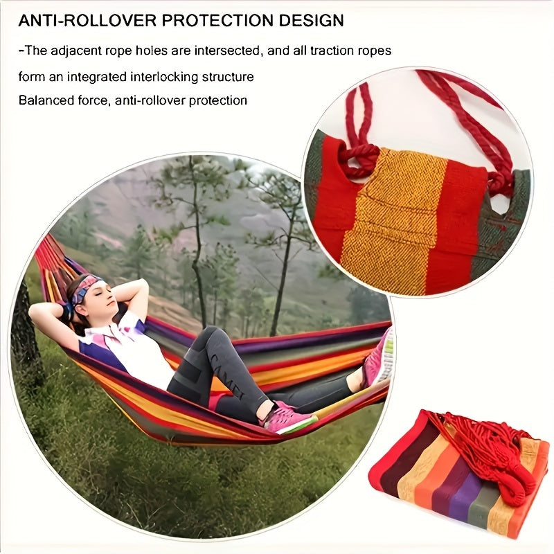 Portable Canvas Hammock - Holds 149 69KG - Anti-roll - Outdoor Travel