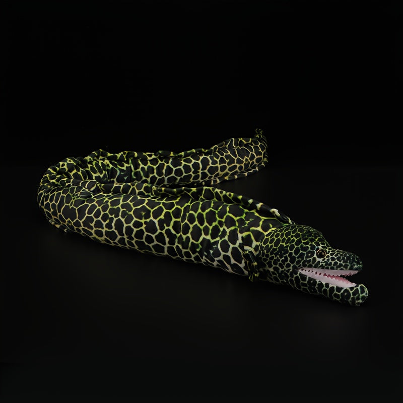 Realistic Green Leopard Print Conger Eel Plush Toy 39.76in