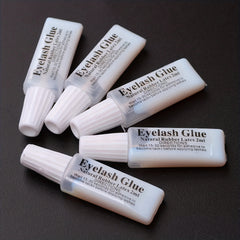 False Eyelashes Glue 2ml Mini Flat Tube Transparent Waterproof Latex Antifreeze