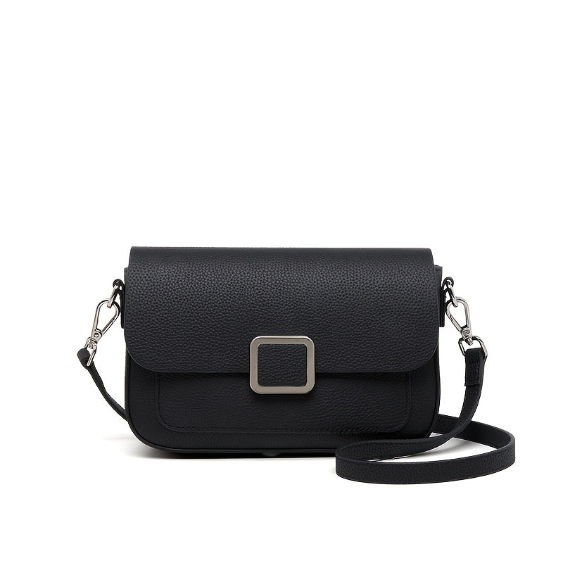 Vintage Leather Crossbody Bag with Adjustable Strap