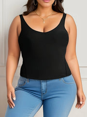 Solid V Neck Fitness Running Cami