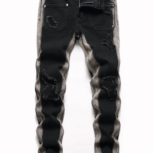 Boys Ripped Straight Jeans Denim Pants