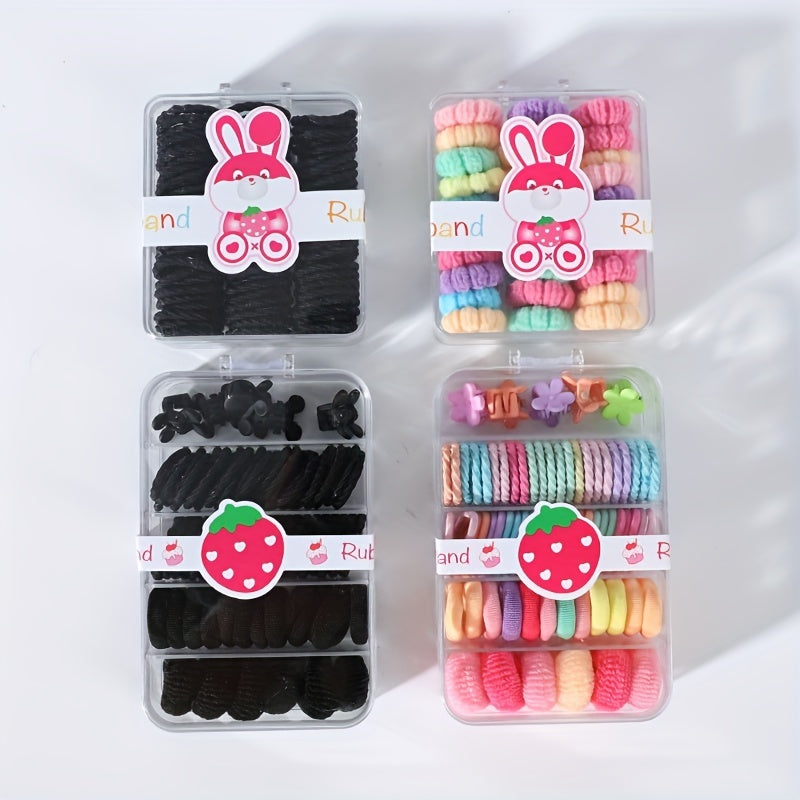 Colorful Hair Ties Hair Bands & Flowers Hair Clip Claw Clips Set