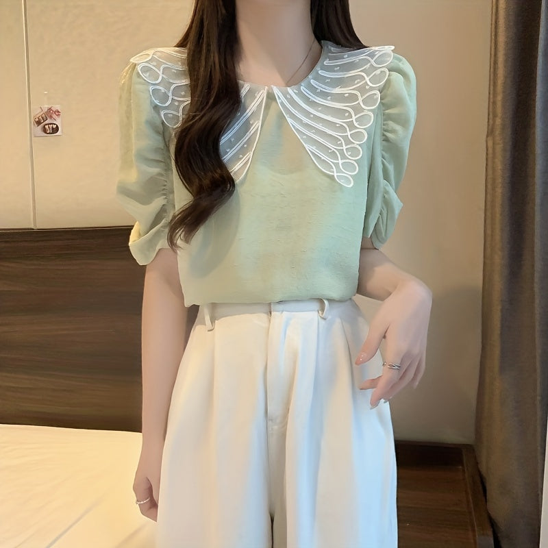 Lace False Collar Ruffles Cape Embroidery Dickey Collar Detachable Half Shirt