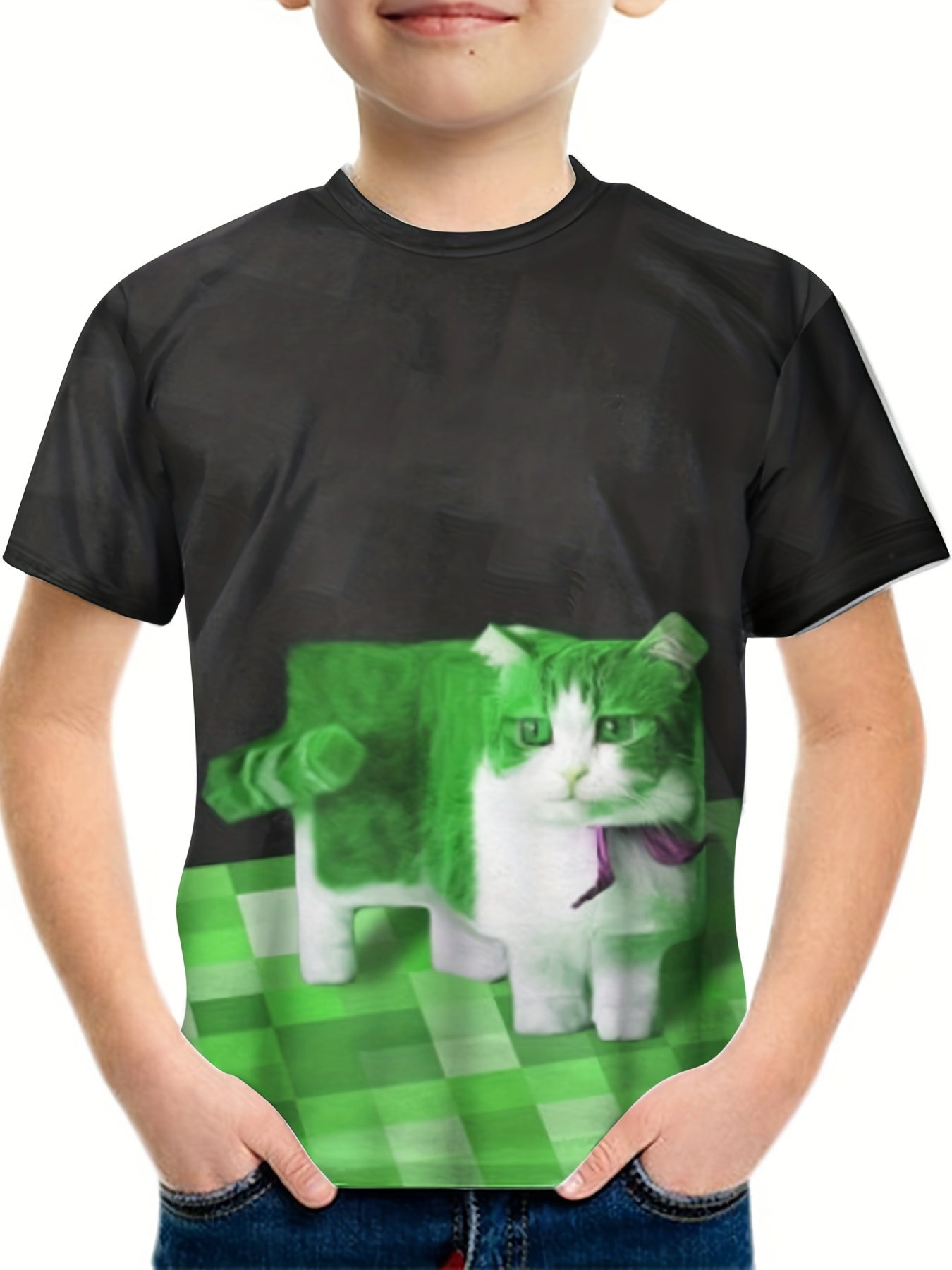 Kids Kitty Graphic Tees 3D Print Casual T-shirt