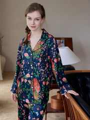 Floral Print Pajama Set Long Sleeve Top & Pants