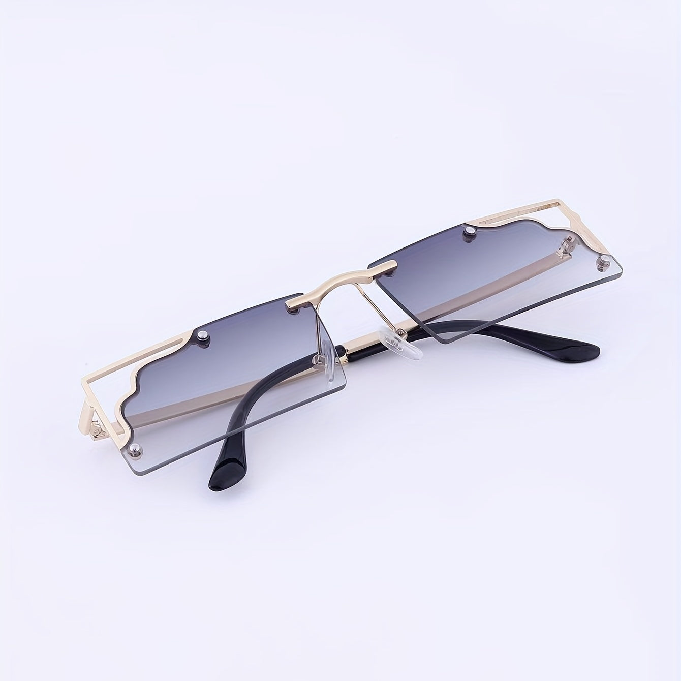 Men's Square Wavy Frame Polarized Sunglasses UV Protection