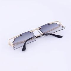 Men's Square Wavy Frame Polarized Sunglasses UV Protection