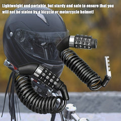 Portable Mini Bike Helmet Lock Extend Up 1.5m