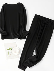 Gothic Lounge Set: Floral Skull Print Tee & Joggers Pajamas