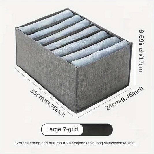 Gray Clothes Storage Box with Divided Components
