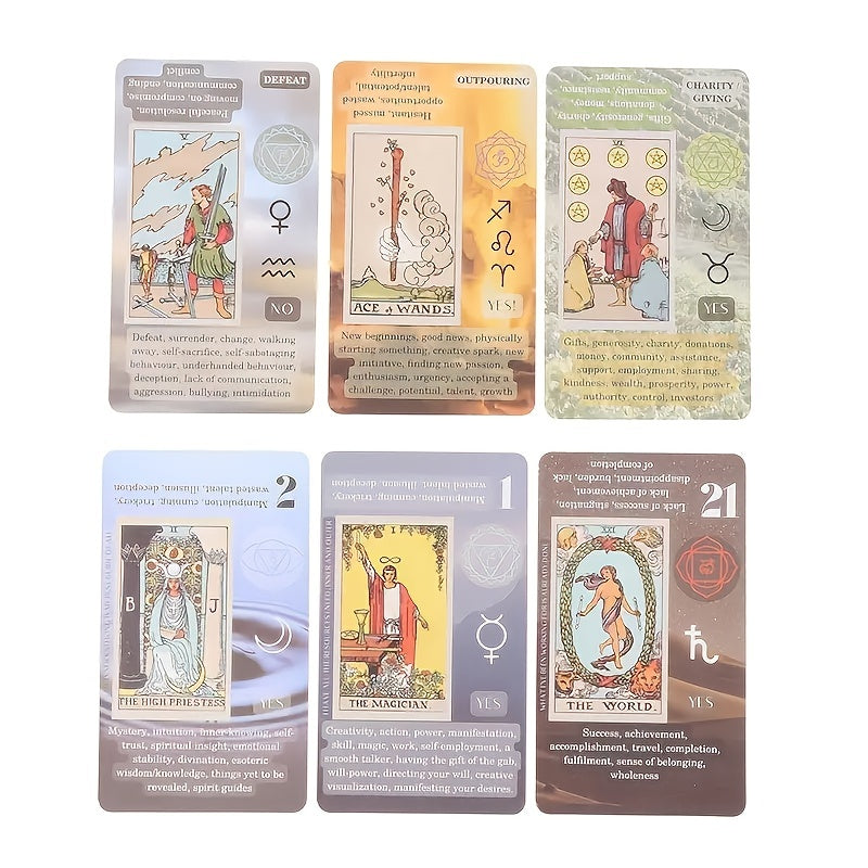 Tarot Card Game Board Game English Playing Cards QR Instructions