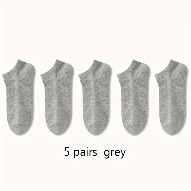 10 Pairs Solid Sports Ankle Socks Women's Stockings
