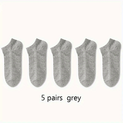 10 Pairs Solid Sports Ankle Socks Women's Stockings