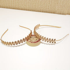 Baroque Bridal Leaf Shape Head Hoop Alloy Headband Wedding Hair Accessories