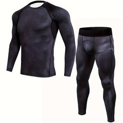 Men's Compression T shirt & High Stretch Leggings for Running