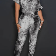 Denim One Shoulder Knot Jumpsuit