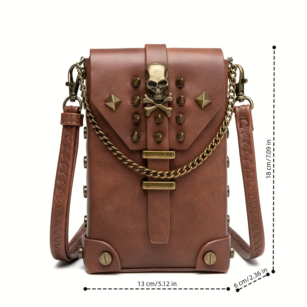 Steampunk Waist Bag Gothic Fringed Crossbody with Chain