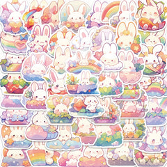 50pcs Bunny Series Waterproof Graffiti Stickers for Motorcycles Laptops DIY