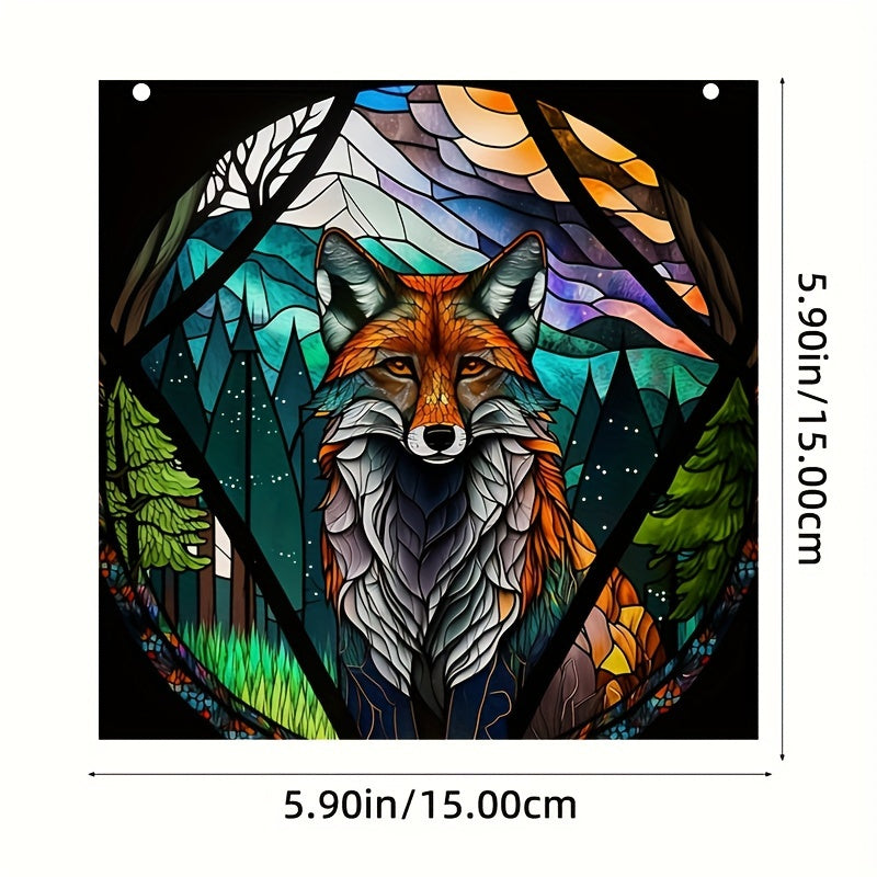 Fox Stained Acrylic Suncatcher Hanging For Window Lovely Fox Sun Catcher