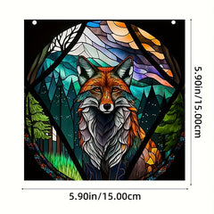 Fox Stained Acrylic Suncatcher Hanging For Window Lovely Fox Sun Catcher
