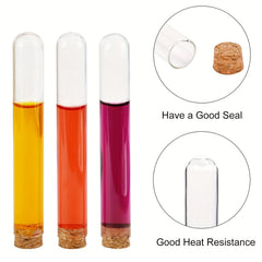 12pcs 13ml Glass Test Tubes With Cork Stoppers