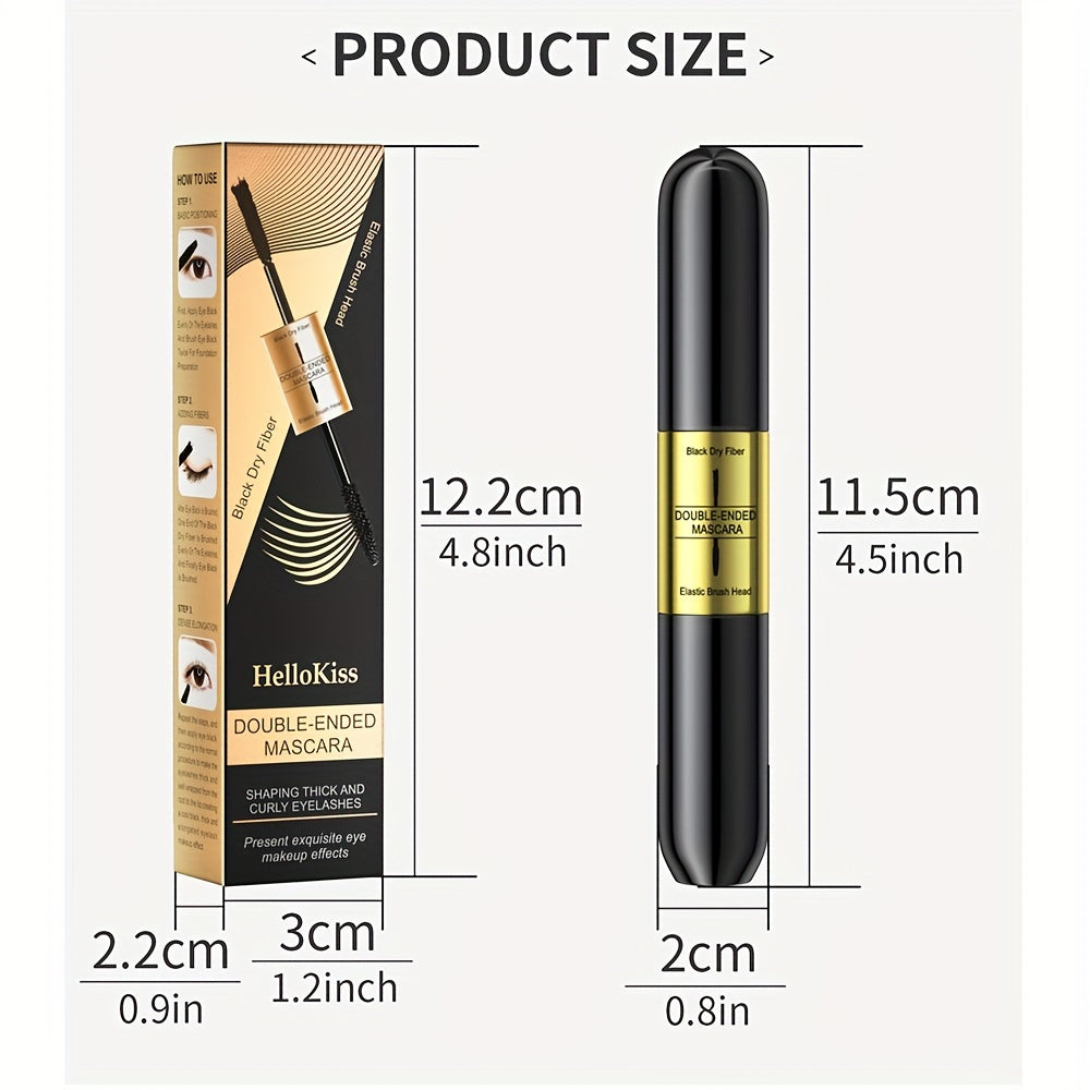 Double Headed 2-in-1 Fiber Mascara Waterproof Long Lasting