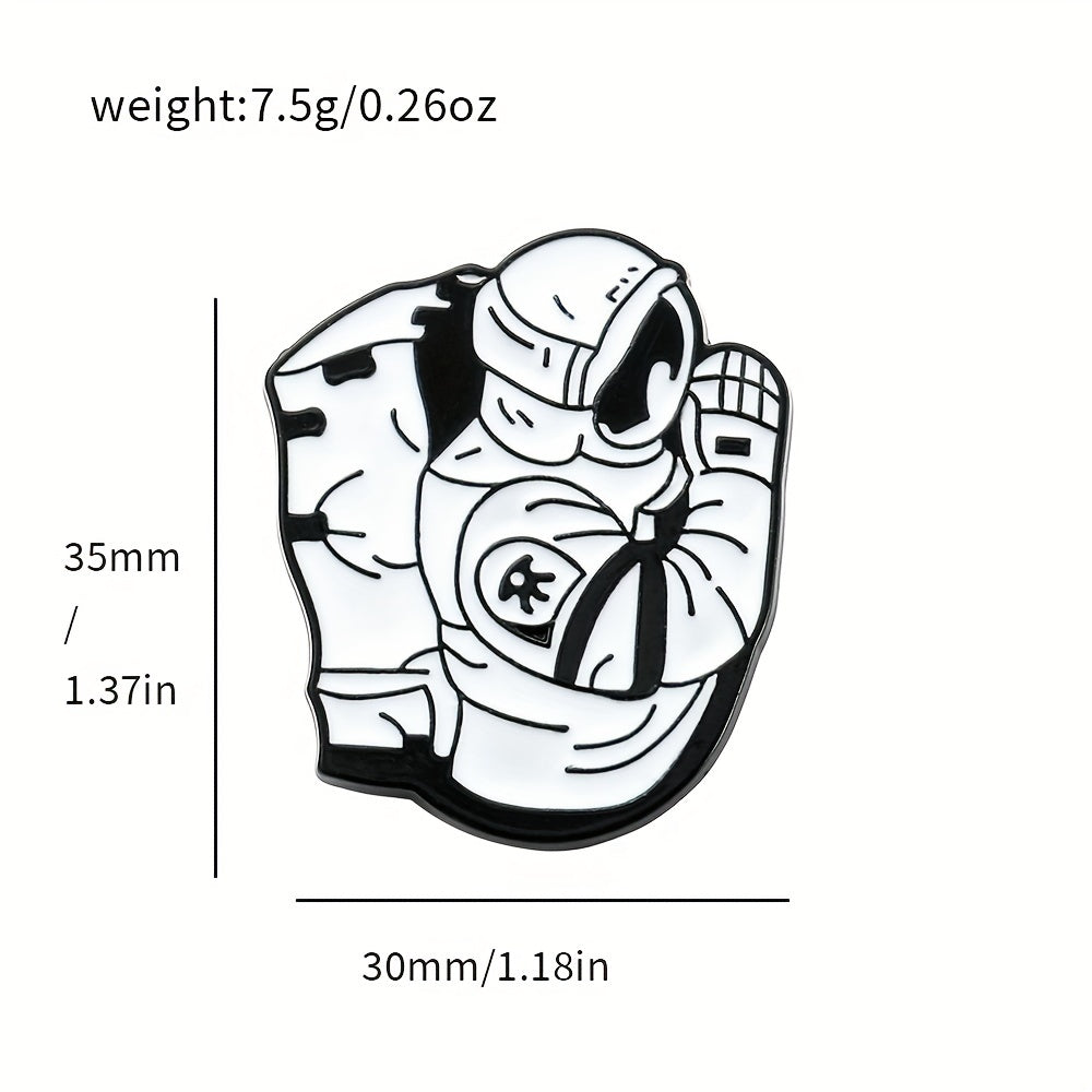 Cartoon Astronaut Pin for Boys and Girls - Fun Holiday Gift