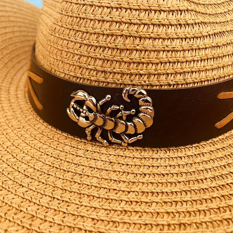 Scorpion Belts Breathable Cowboy Hat For Outdoor Activities