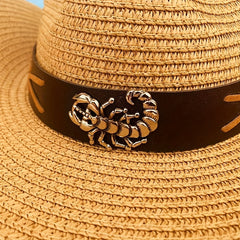 Scorpion Belts Breathable Cowboy Hat For Outdoor Activities