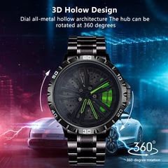 BOYADKA High Performance Sports Watch with Rotating Wheel Stainless Steel Strap