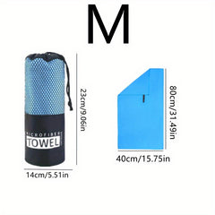 Portable Microfiber Towel Blanket for Yoga Fitness, Double Sided Fleece
