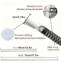 Adjustable Telescopic Door Curtain Rod For Clothes Shoes And Storage