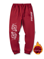 Dragon Print Men's Casual Jogger Sweatpants