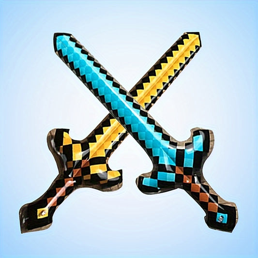 2pcs Pixel Style Inflatable Sword Fun Party Toys