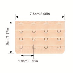 3pcs Bra Extension Buckles 3 Rows 4 Hooks Comfortable Strap Extenders