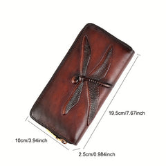 Vintage Style Leather Women's Wallet Large Capacity Clutch