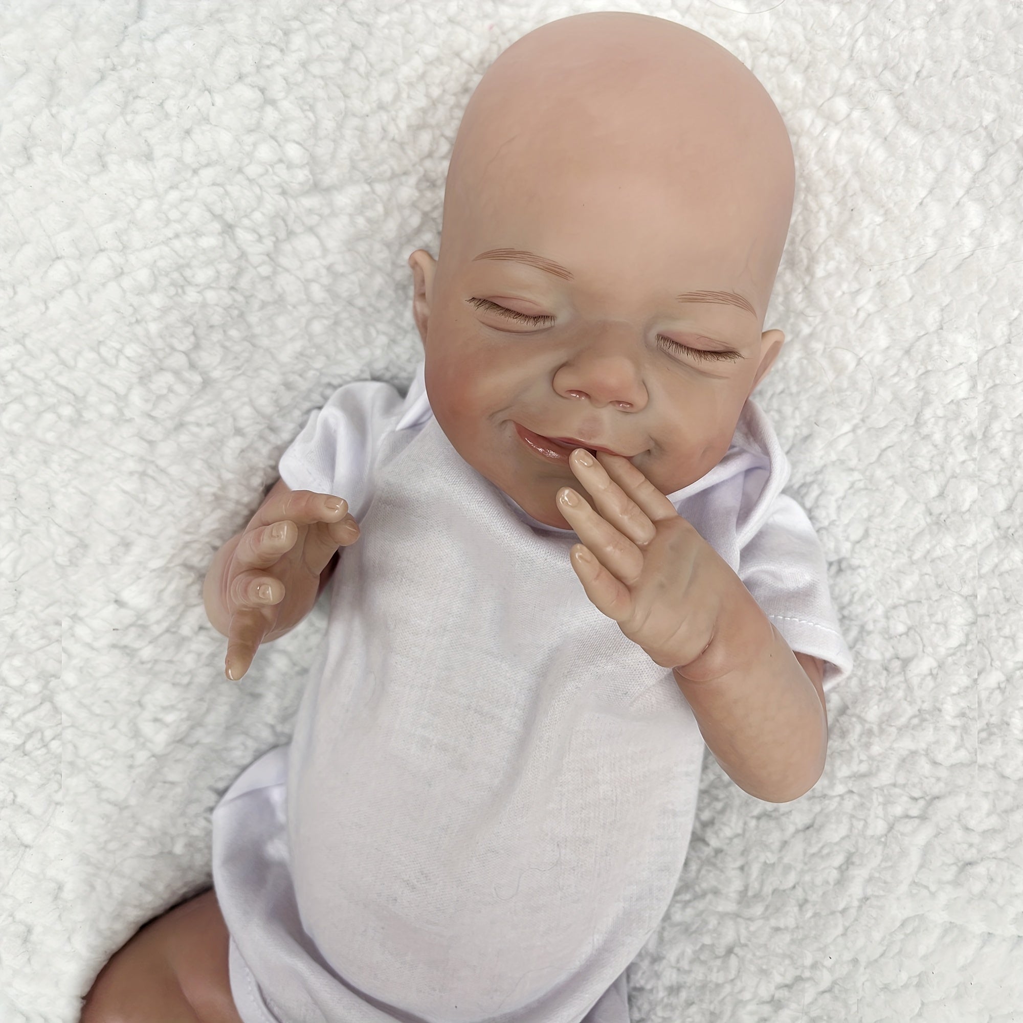 50 Cm Full Body Vinyl Reborn Dolls Realistic Smile Baby Dolls For Gift