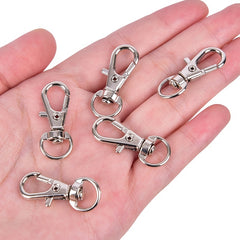 10pcs Mini Aluminum Keychain Snap Spring Clip Hook Carabiner