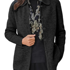 Vintage Button Front Lapel Neck Jacket