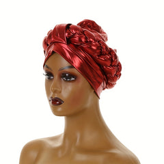 Red Hot Stamping Turban Cap Elastic Head Wrap Ramadan Scarf Chemo Hats