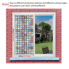 Square Geometric Crescent Privacy Glass Film Semi Transparent Sun Protection