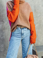Turtle Neck Pullover Sweater for Women
