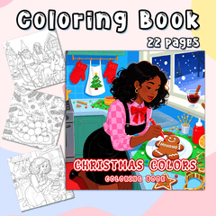 Christmas Adult Coloring Book Santa Reindeer Snowman & Holiday Scenes