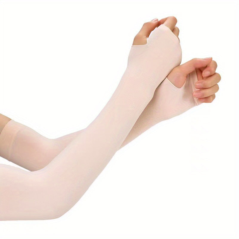 Arm Sleeves Ice Silk Outdoor Cycling Hiking Gloves Sun UV Protection