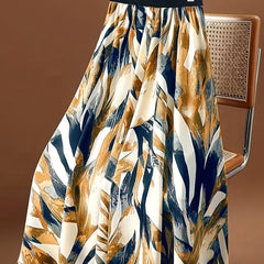Floral Print Elastic Waist Skirt for Women